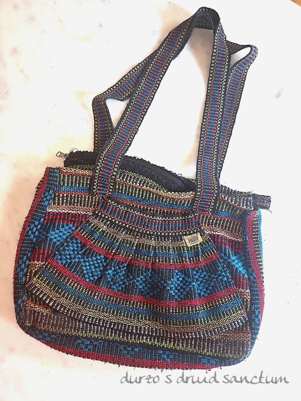 Pinzon Woven Boho Tote Bag | Southwestern Aztec Pattern Zip Top Shoulder Bag